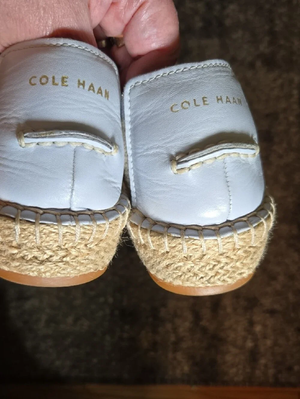 Cole Haan Pastel Knit Slip-On Espadrilles in Cream, Pink & Light Blue